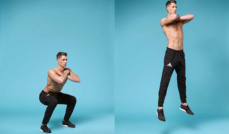 تقویت گلوت با اسکوات پرشی