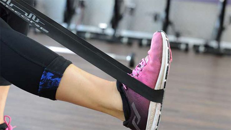 تقویت مچ پا با کش لوپ